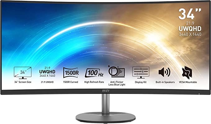 MSI 34inch UWQHD Curved MNT