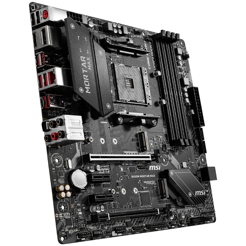 MSI B450M Mortar Max, AMD B450 motherboard, socket AM4