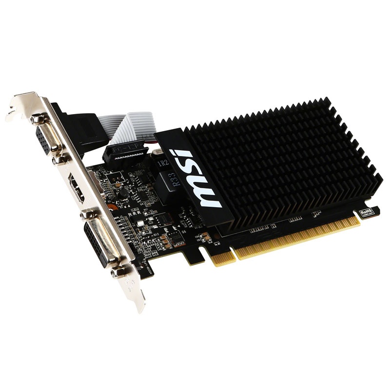 MSI GeForce GT 710 2GD3H LP, 2048MB DDR3, Low Profile - Watercooling UK