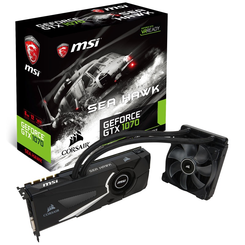 MSI GeForce GTX 1070 Sea Hawk X, 8192 B GDDR5