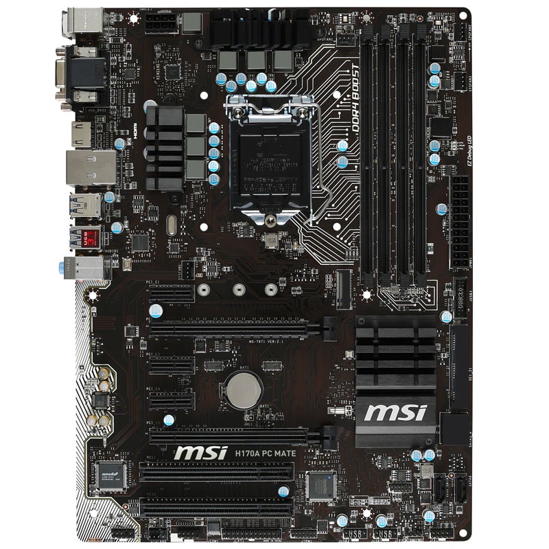 MSI H170A PC Mate, Intel H170 Mainboard - Socket 1151