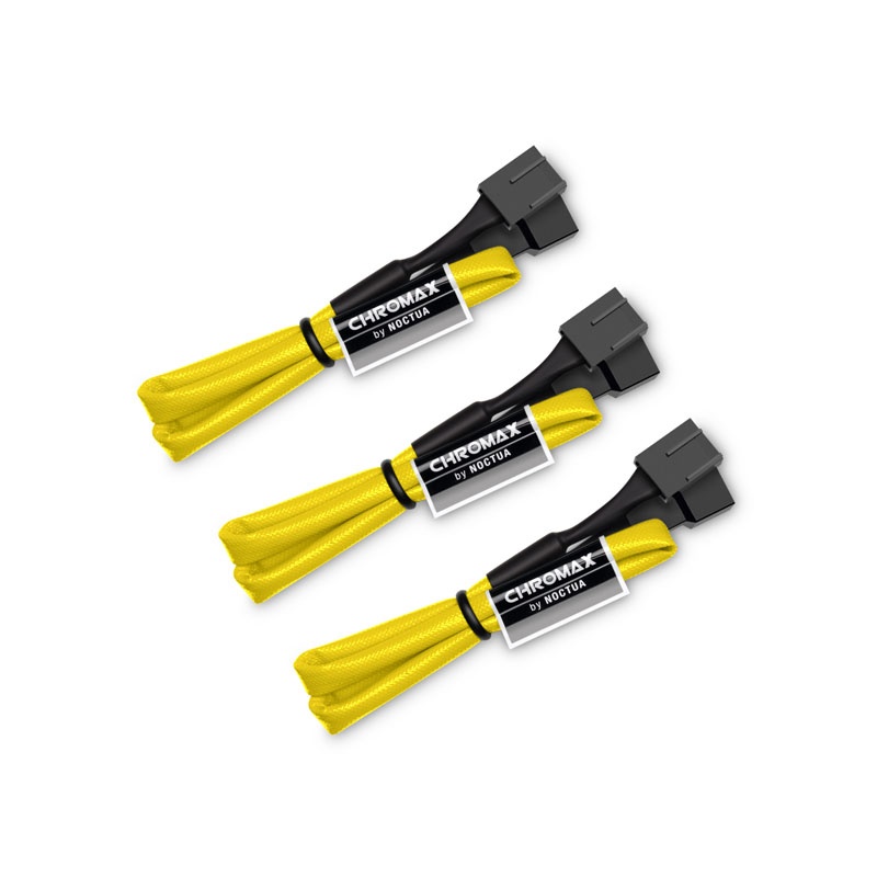 Noctua NA-SEC1 chromax.yellow fan extension cable set - yellow, 30 cm