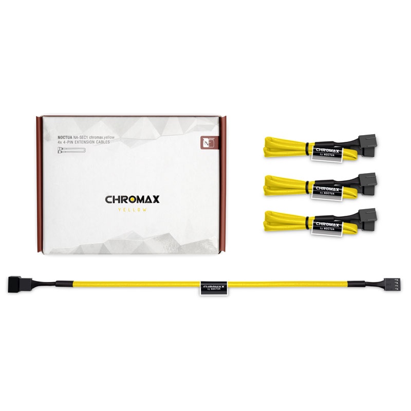 Noctua NA-SEC1 chromax.yellow fan extension cable set - yellow, 30 cm