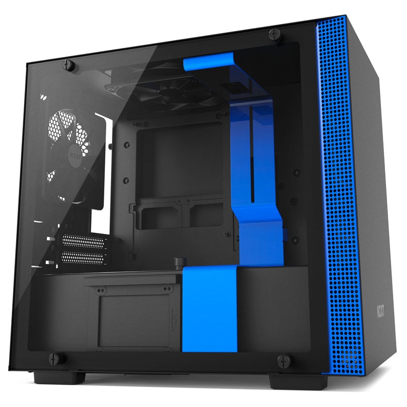 NZXT H200 Matte Black/Blue Mini-ITX Tower Case