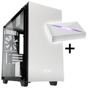 NZXT H400i Micro-ATX Case - white / black Window + HUE + RGB LED ...