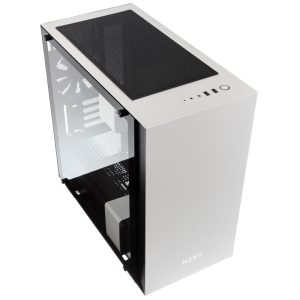 NZXT H400i Micro-ATX Case - white / black Window + HUE + RGB LED ...