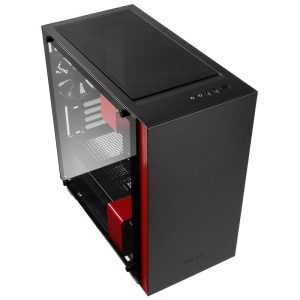 NZXT H400i Micro ATX Enclosure - Black / Red Window + HUE + RGB LED ...