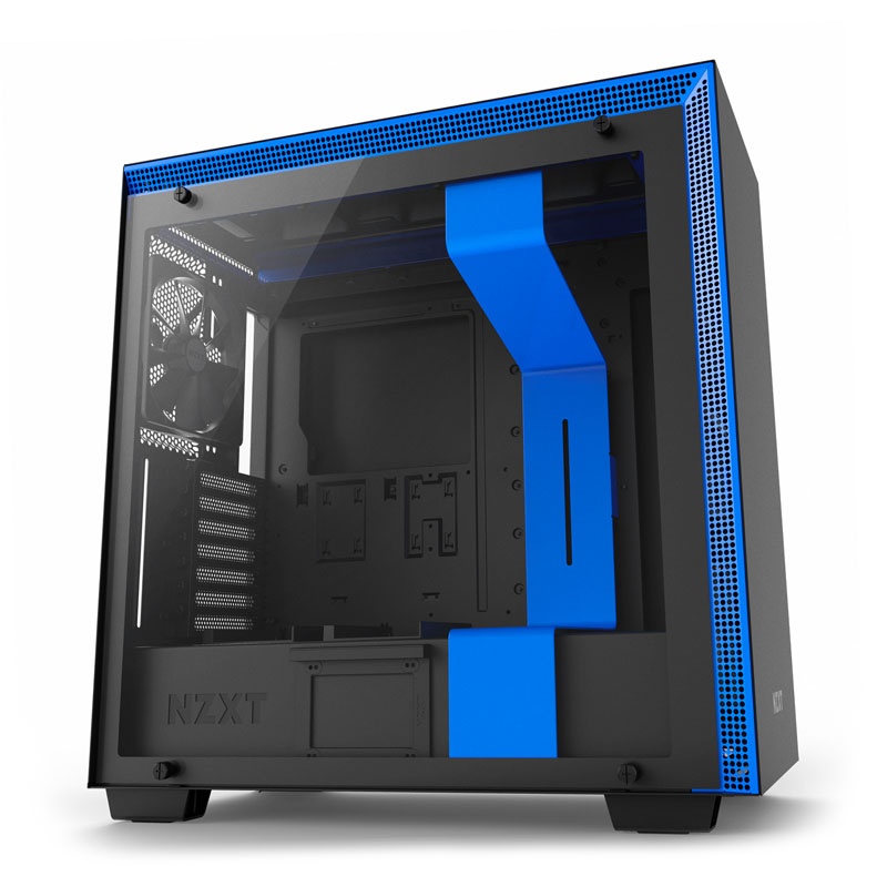 NZXT H700 Matte Black/Blue Mid Tower Case