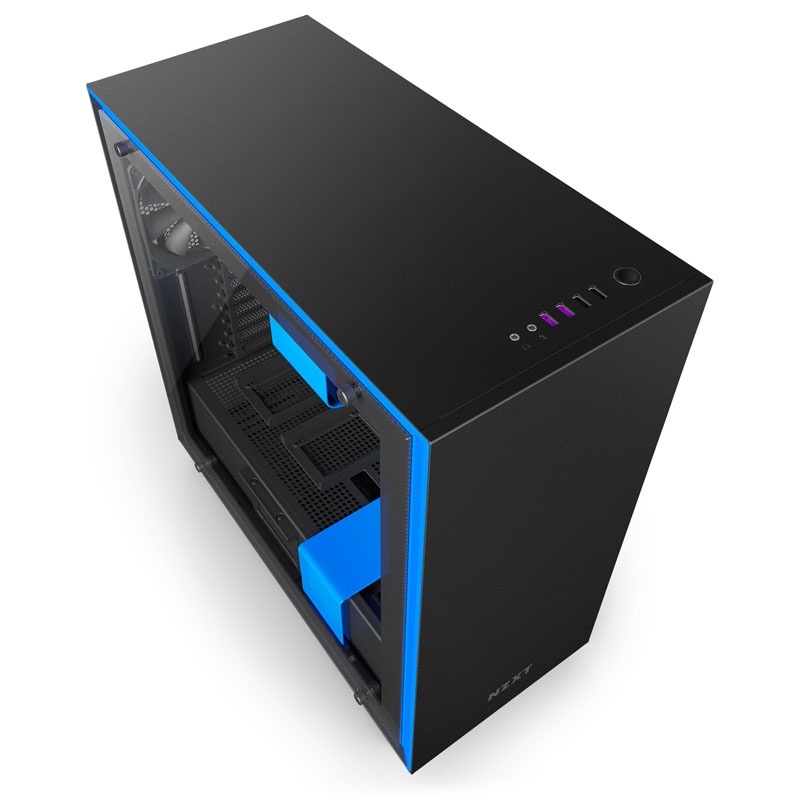 NZXT H700 Matte Black/Blue Mid Tower Case