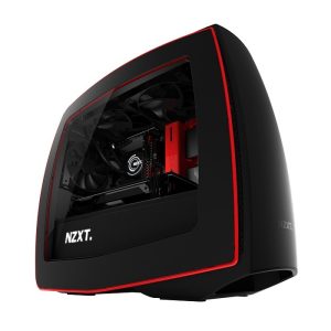 NZXT Manta Matte Black/Red Mini ITX Case with Window - Watercooling UK