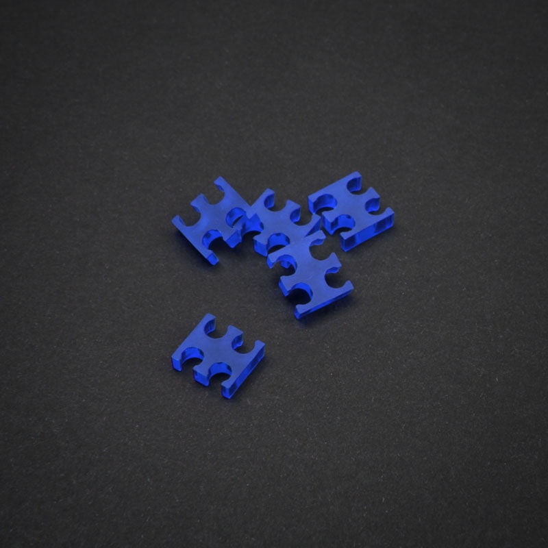 OEM 4-slot cable comb 4mm large - blue - set of 5