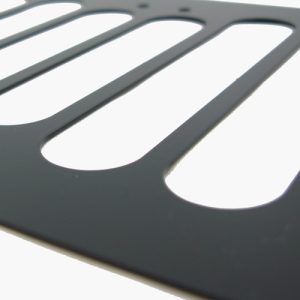 480mm Oval Stripes Radiator Grill - Black