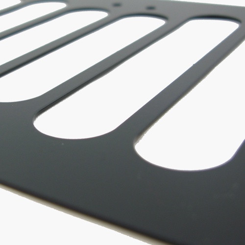 480mm Oval Stripes Radiator Grill - Black