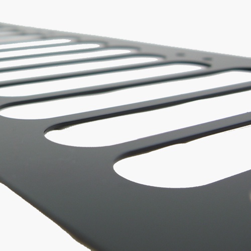 480mm Oval Stripes Radiator Grill - Black