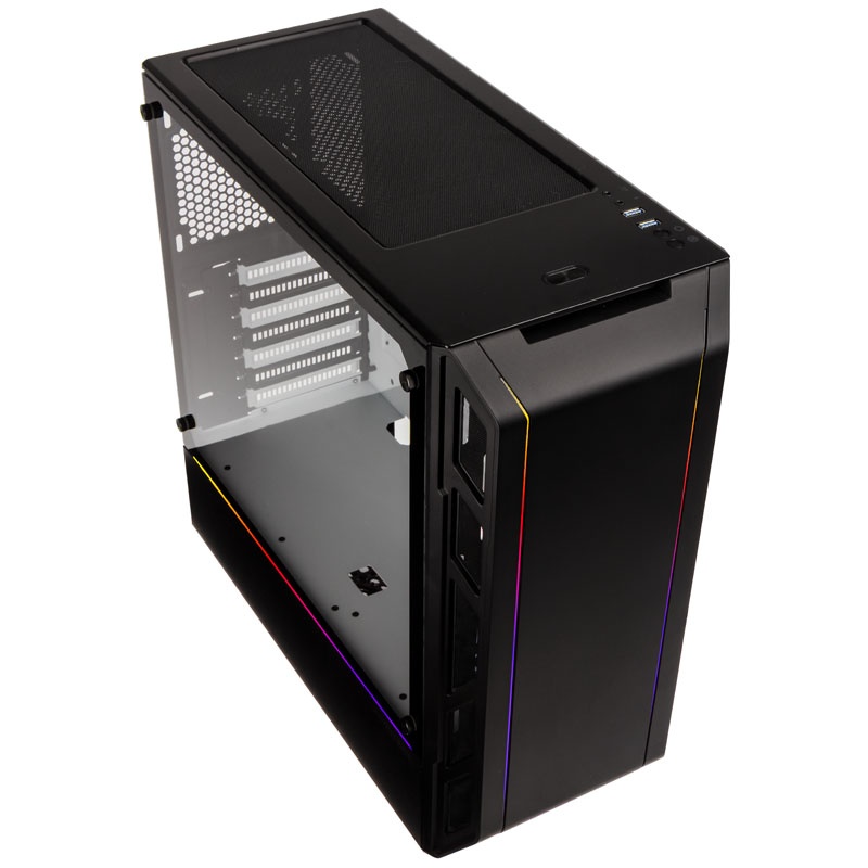 PHANTEKS Eclipse P350X Midi Tower, Tempered Glass - Digital RGB, Black / White