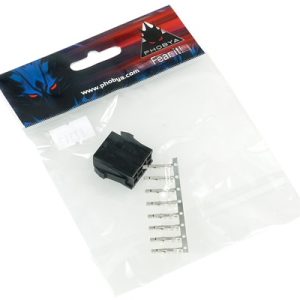 Phobya ATX Power Connector 4+4Pin female inc. 8 Pins - Black : image 2