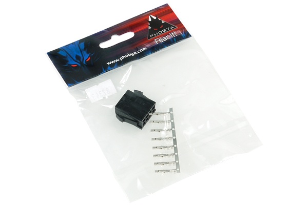 Phobya ATX Power Connector 4+4Pin female inc. 8 Pins - Black : image 2
