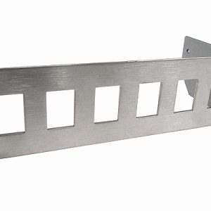 Phobya Front plate for 6x rocking switches rectangular - stainless steel