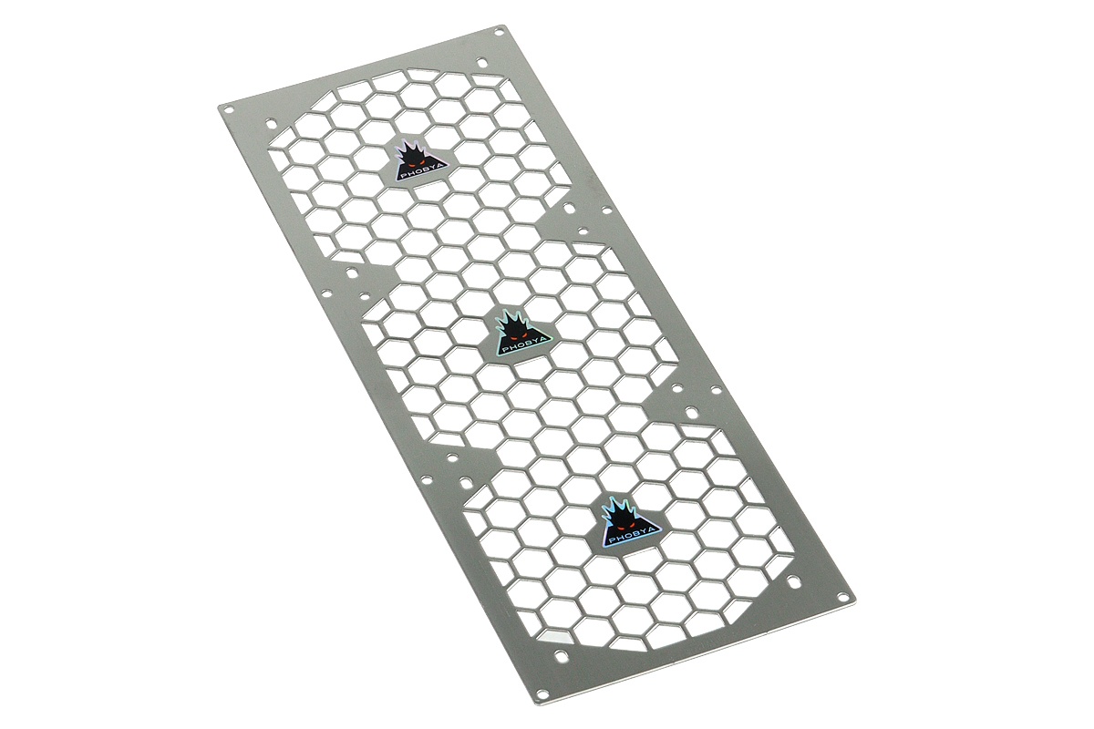 Phobya Radiator Grill Triple (360) HEXX - silver - Watercooling UK