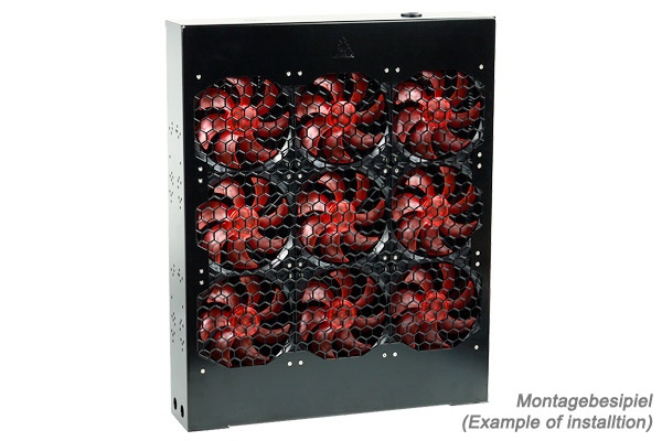 Phobya Radiator Stand - black - Bench Edition: Supernova 9x140mm/4x200/4x220