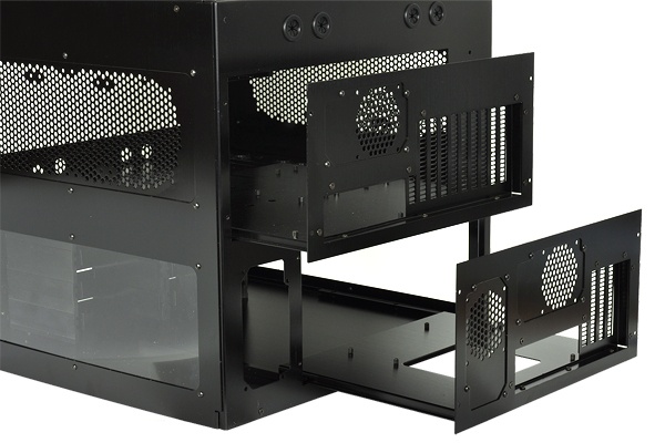 Phobya WaCoolT cube 1 medium Water Case Black - Aluminium Edition