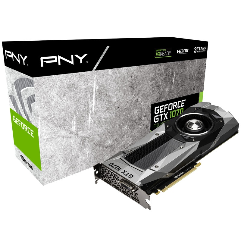 PNY GeForce GTX 1070 Founders Edition, 8192 B GDDR5