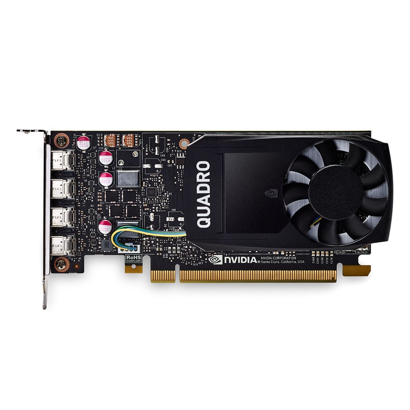 PNY Quadro P1000, 4096MB GDDR5, Low Profile, 4x mini DP