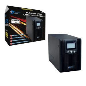 Powercool Smart UPS 2000VA 2 x UK Plug 3 x IEC RJ45 x 2 USB LCD Display