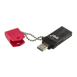 PQI Connect Series 301, USB 3.0/Micro-USB Pen Drive, Red - 64 GB