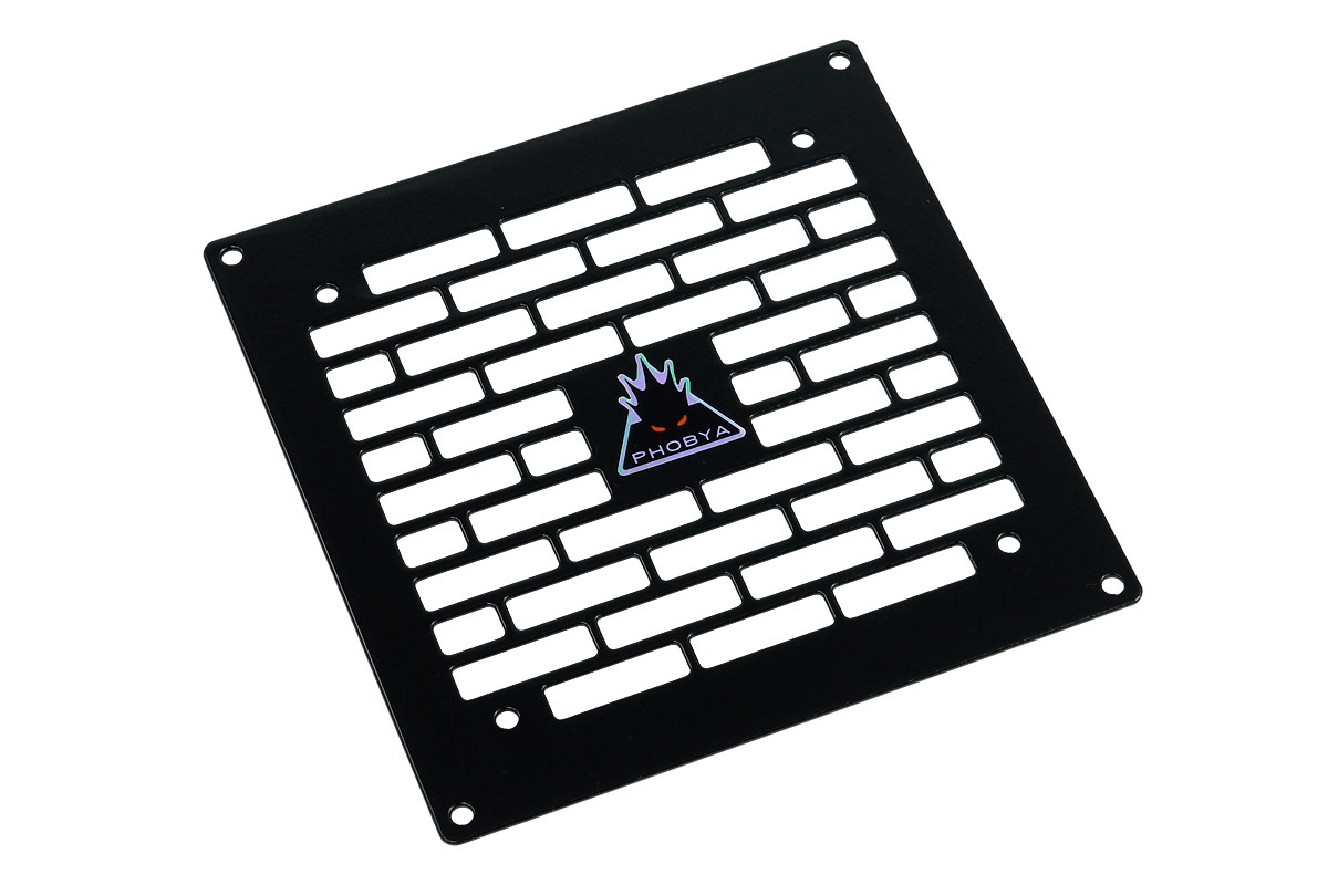 radiator grill single (120) - Bricky - black - Watercooling UK