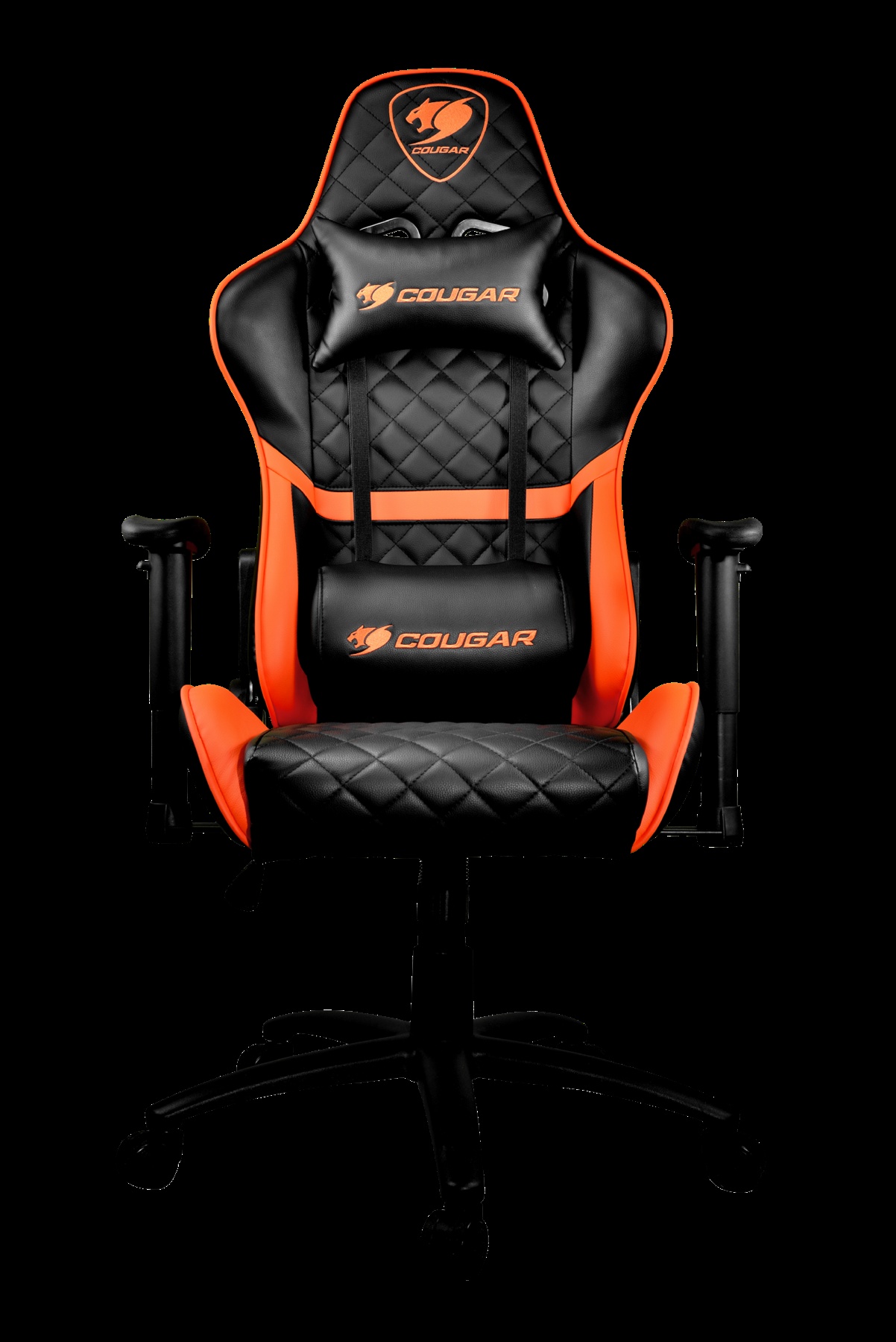 reclining-cougar-armor-one-gaming-chair-black-and-orange