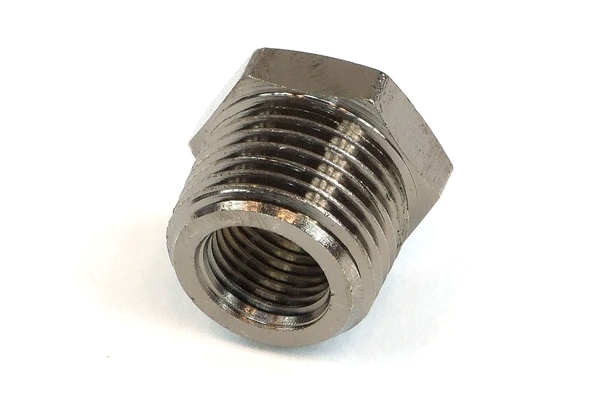 Reducing socket G1/4 to G1/2 outside thread - black nickel