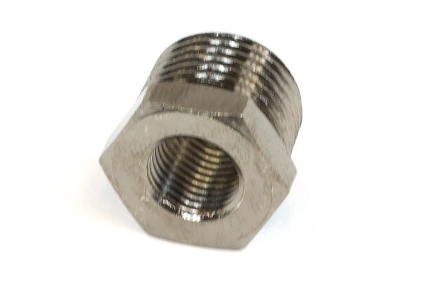 Reducing socket G1/4 to G1/2 outside thread - black nickel