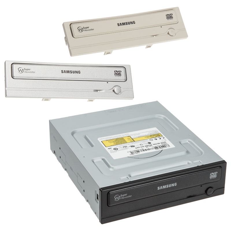 Samsung SH-224DB 5.25 inch SATA DVD writer - black, silver, white