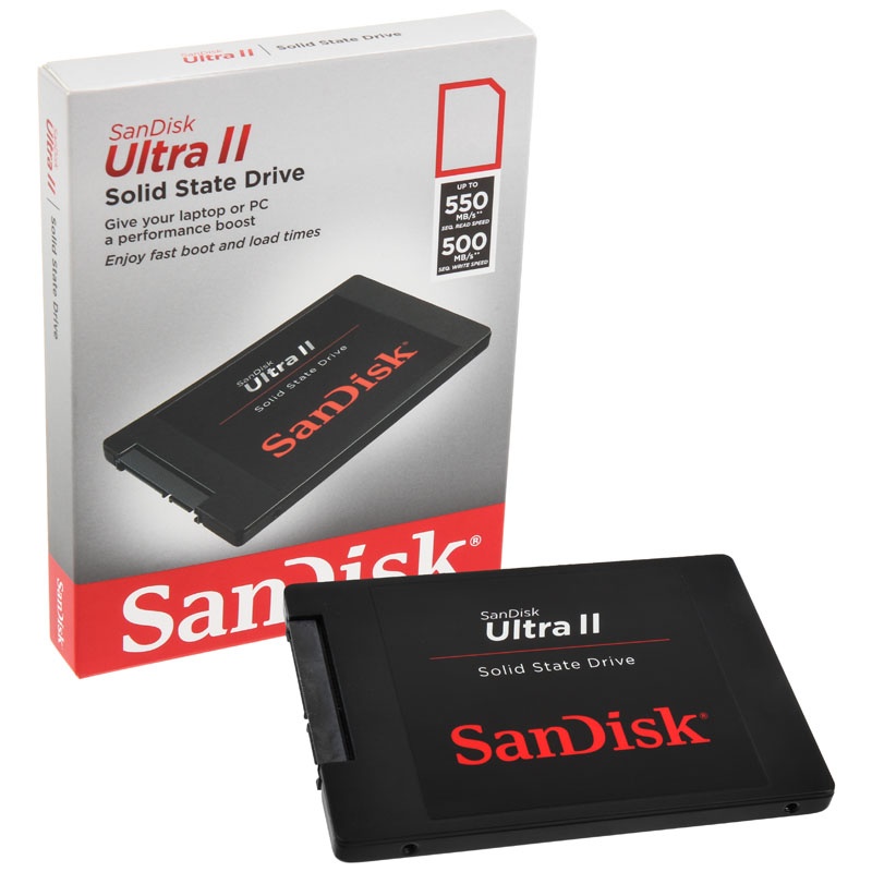 SanDisk Ultra II 2.5 Inch SSD, SATA 6G - 240GB