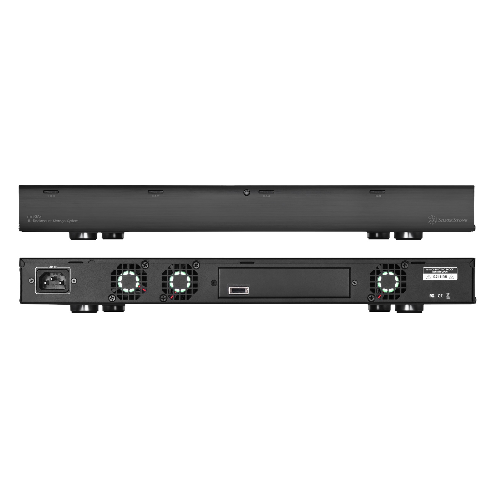Silverstone SST-RS431S - Rackmount SAS Enclosure, 1U - black ...