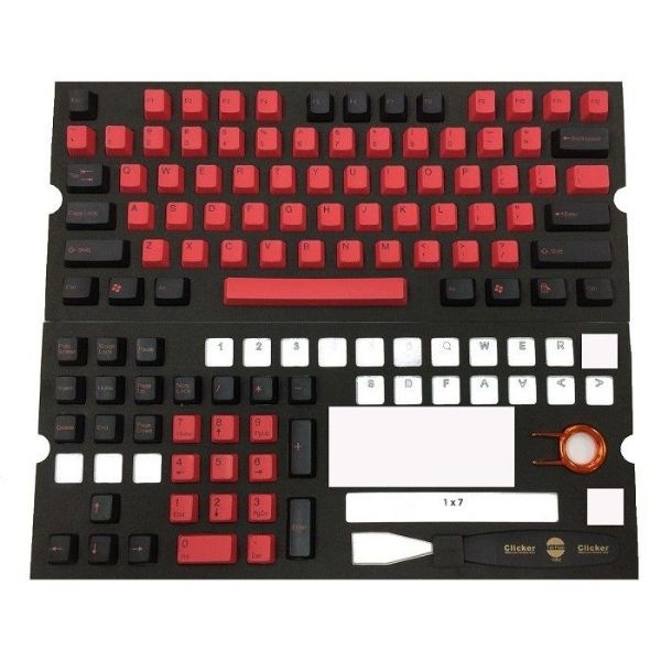 Tai-Hao PBT Double Shot Keycap Set Dark Blood ANSI+ISO