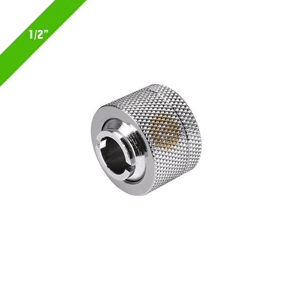 Thermaltake Pacific 1/2 x 5/8 (16/13mm) Compression Fitting - Chrome