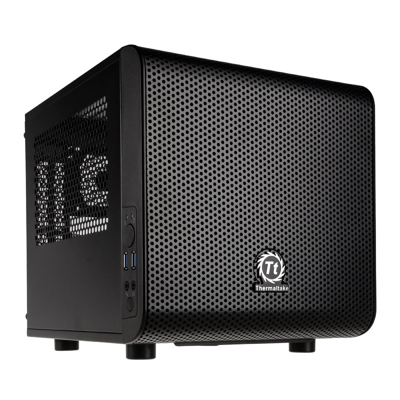 Thermaltake V1 Core Mini-ITX Case - Black Window