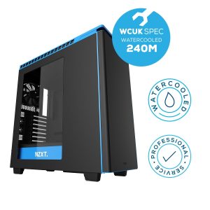 WCUK Spec 240M - Watercooled NZXT H440 ATX Case - Black / Blue