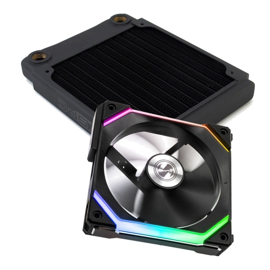 Fanli Radiator WCUK Spec XSPC TX120 Black Radiator and Lian Li Fan Premium Kit ...