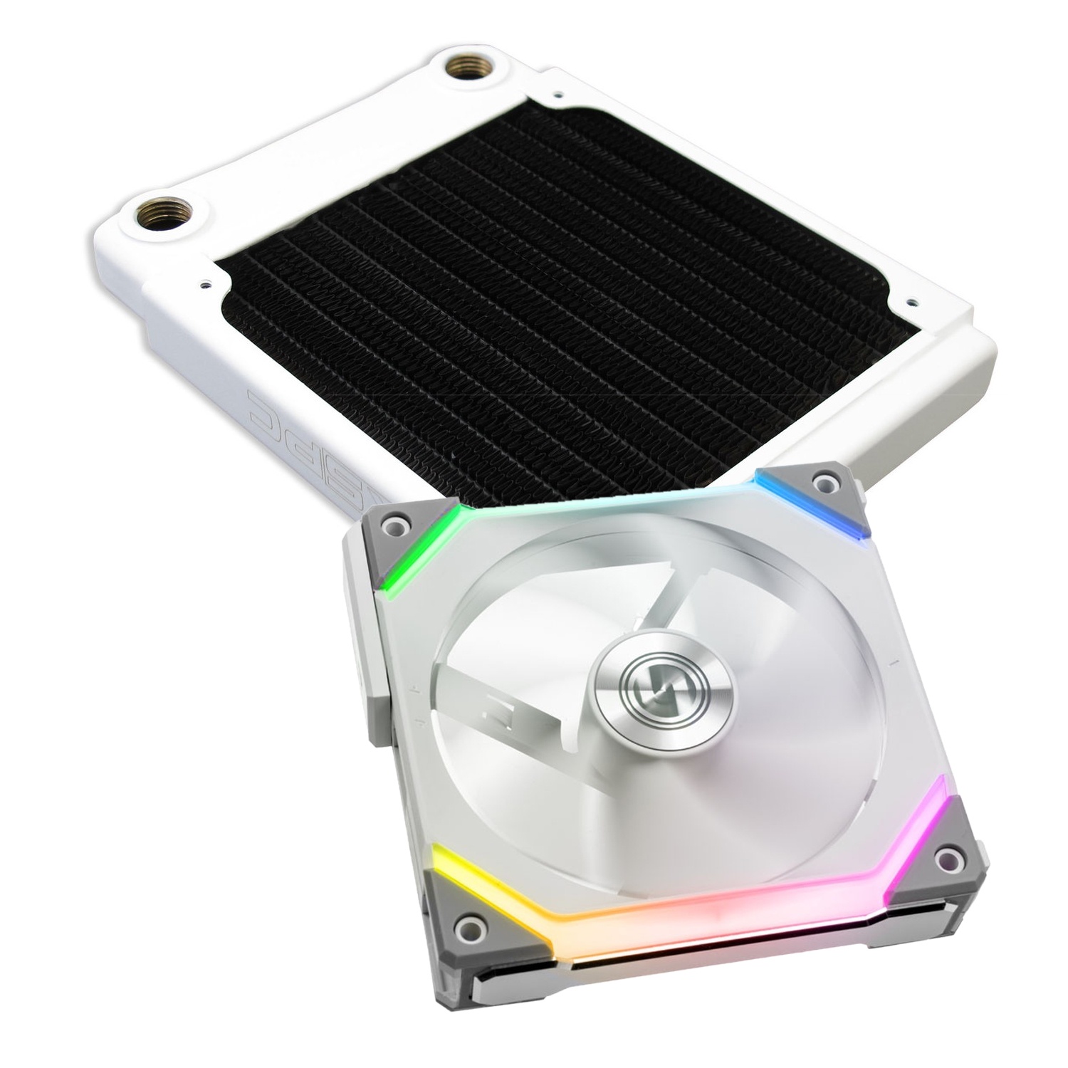 Fanli Radiator WCUK Spec XSPC TX120 White Radiator and Lian Li Fan Premium Kit ...
