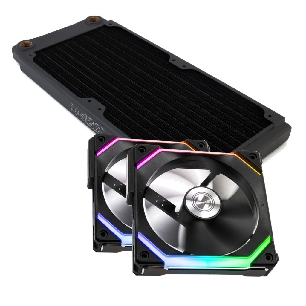 Xspc Radiator WCUK Spec XSPC TX240 Black Radiator and Lian Li Fans Premium Kit ...