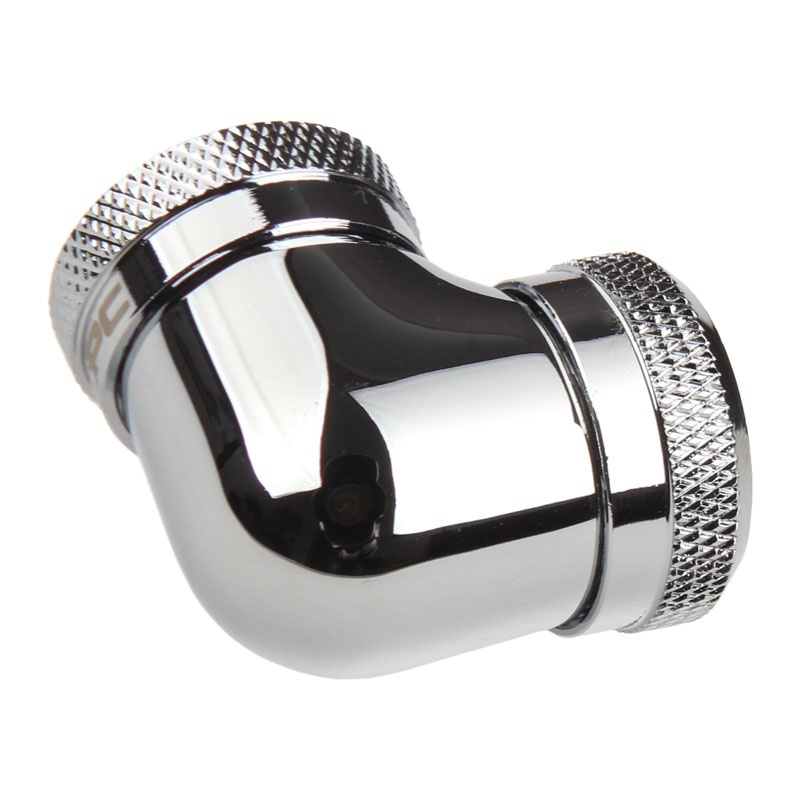 XSPC Adapter 2x 14mm Hard-Tube - 90 degree angle, chrome