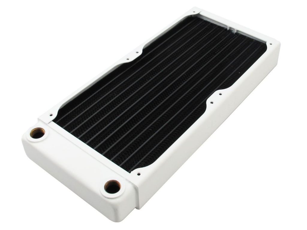XSPC EX240 Dual Fan 2x120mm Radiator - White - Watercooling UK