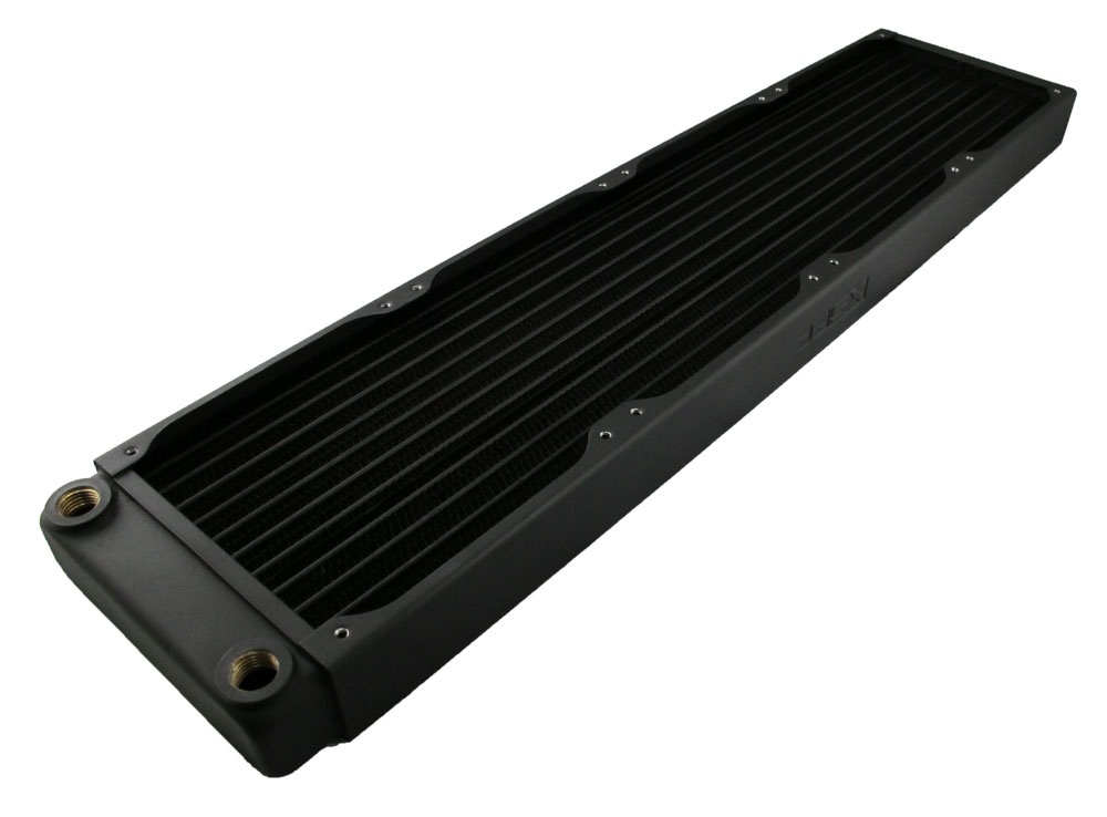 4 Fan Radiator XSPC EX480 Quad Fan 4x120mm Radiator - Black - Watercooling UK