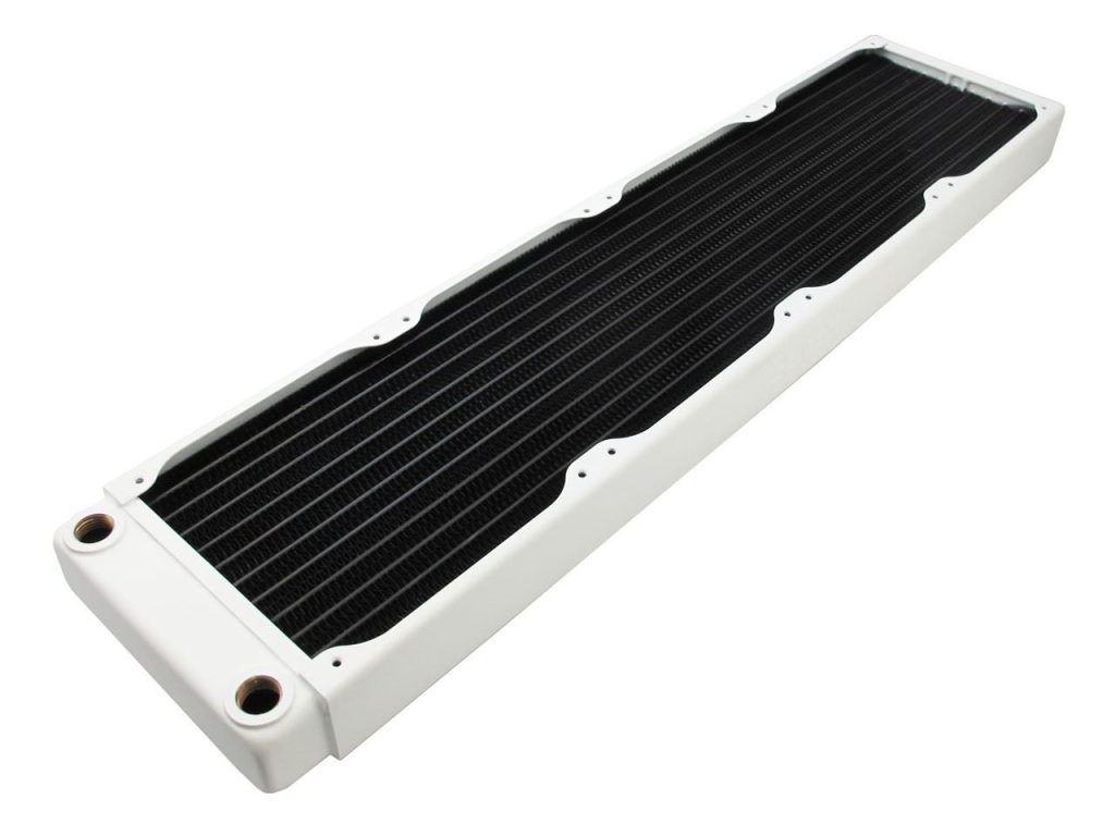 4 Fan Radiator XSPC EX480 Quad Fan 4x120mm Radiator - White - Watercooling UK