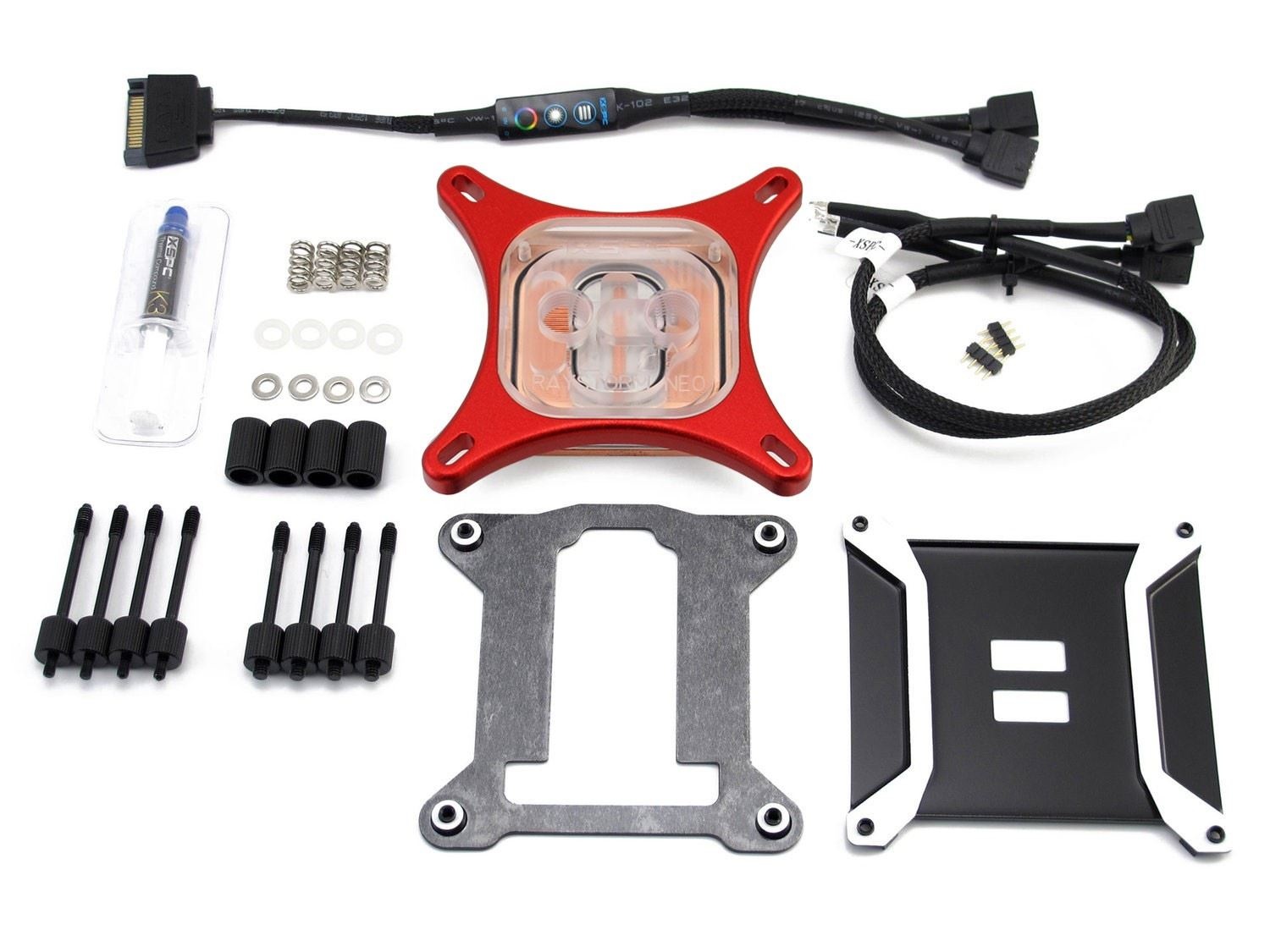 XSPC RayStorm Neo RGB CPU WaterBlock INTEL - Red - Watercooling UK