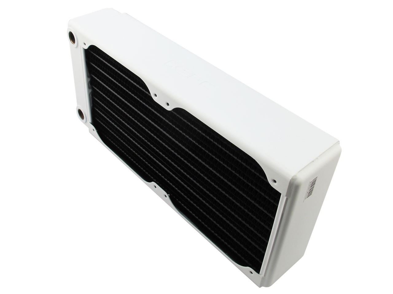 Xspc Radiator XSPC RX240 Dual Fan 2x120mm Radiator V3 - White - Watercooling UK