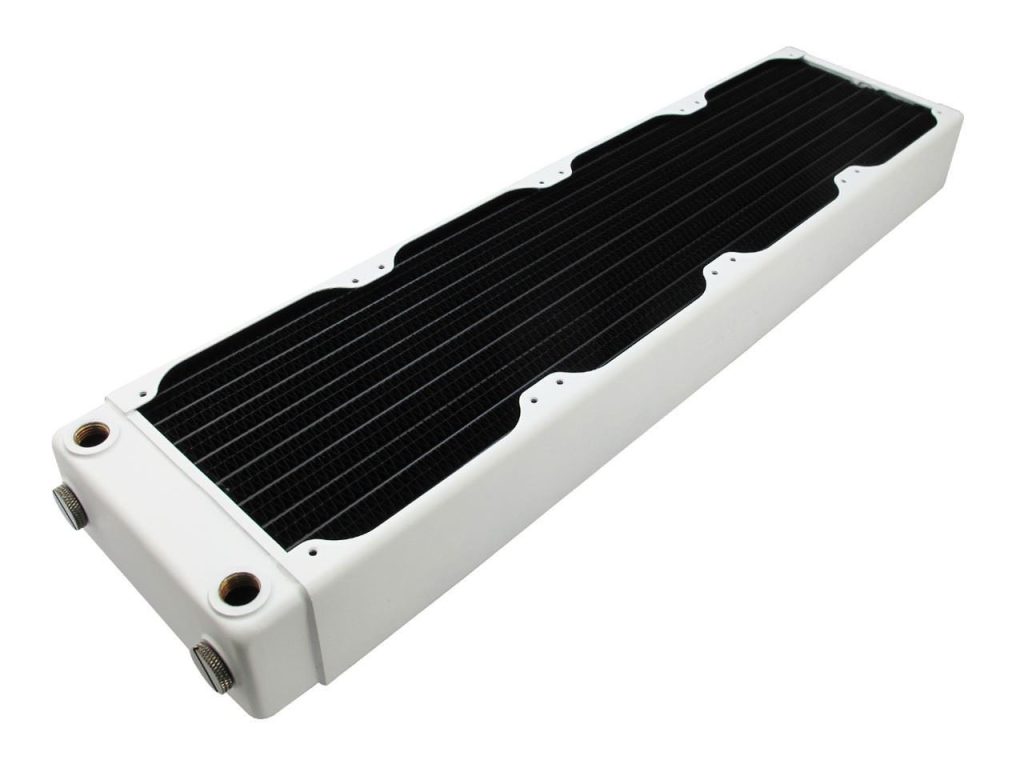 4 Fan Radiator XSPC RX480 Quad Fan 4x120mm Radiator V3 - White - Watercooling UK